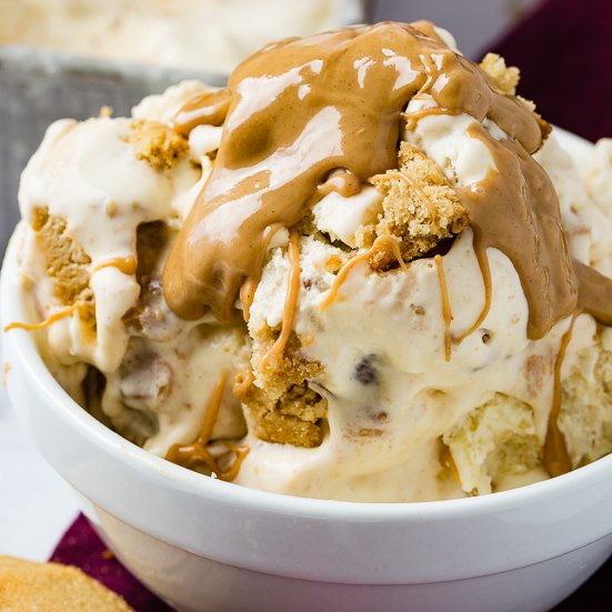 Selfmade Peanut Butter Cookie Ice Cream