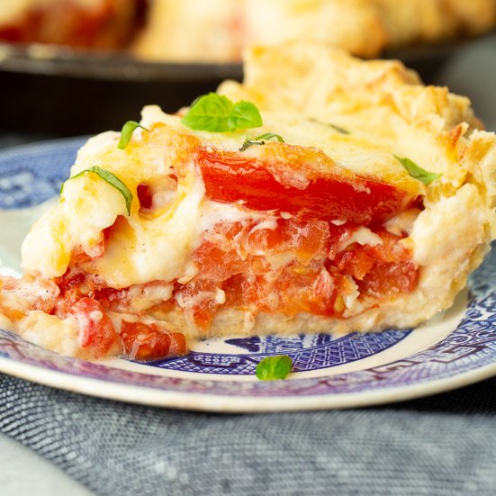 Southern Tomato Basil Pie [+Video]