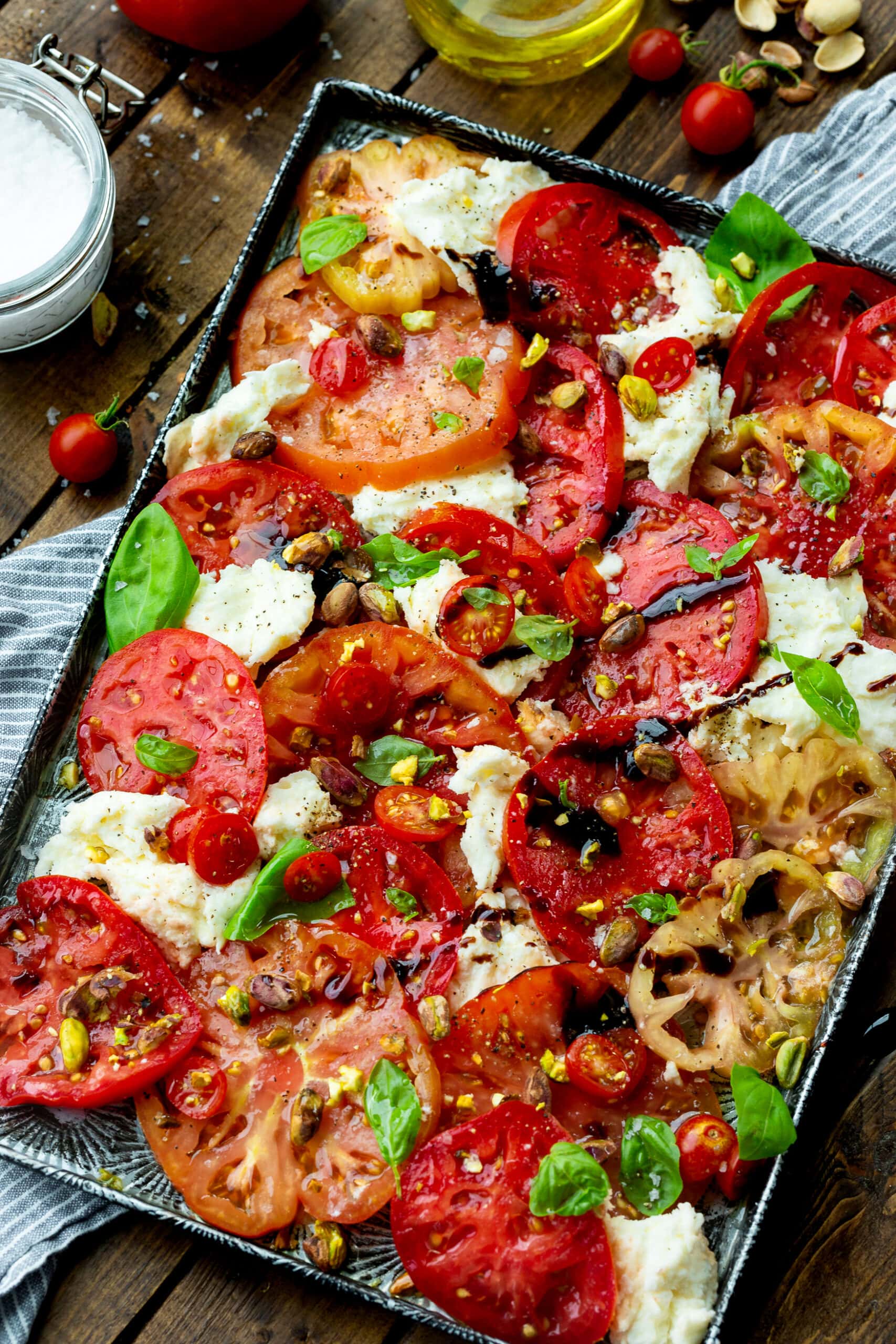 The BEST Caprese Salad with Pistachios