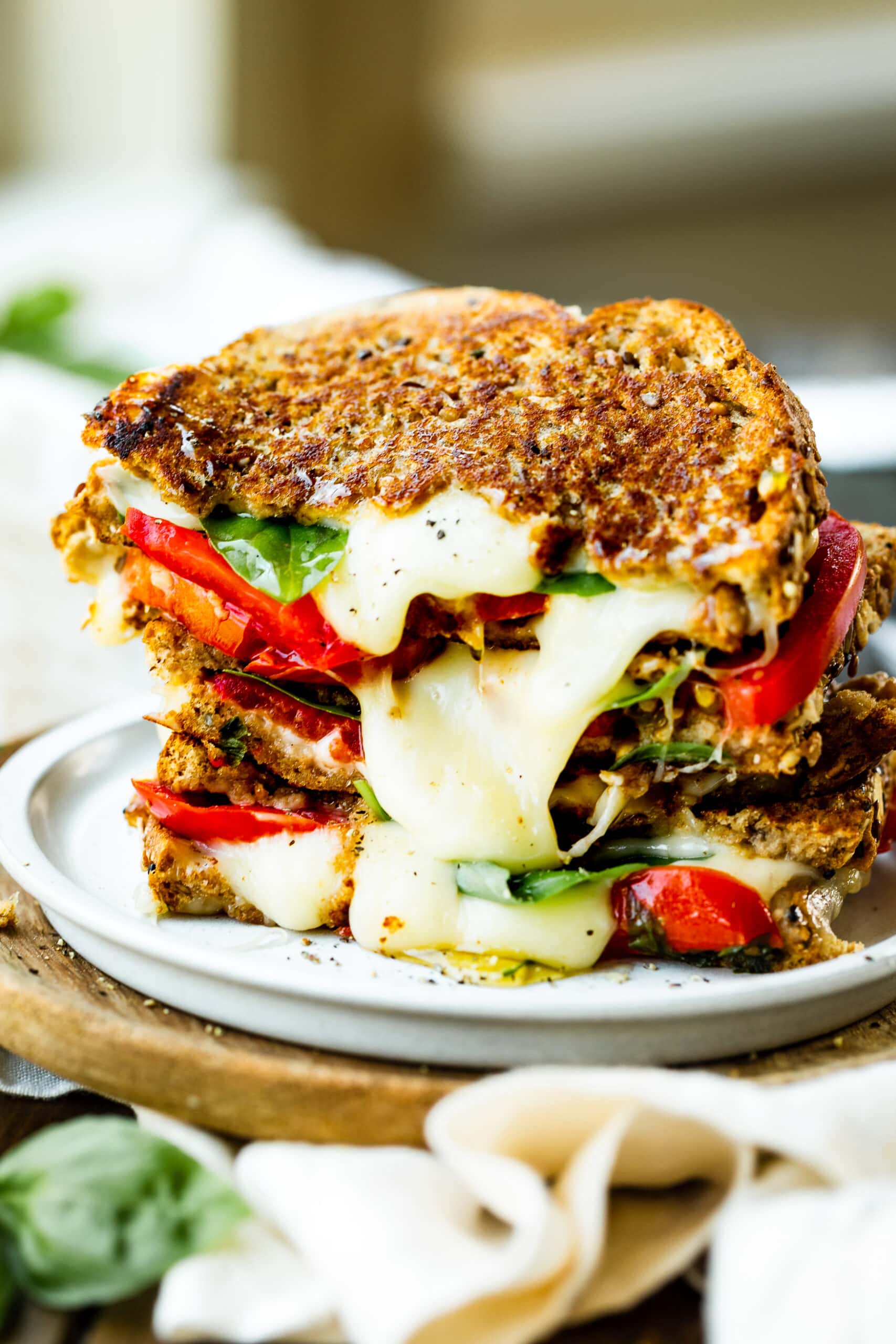 Havarti Tomato Basil Grilled Cheese