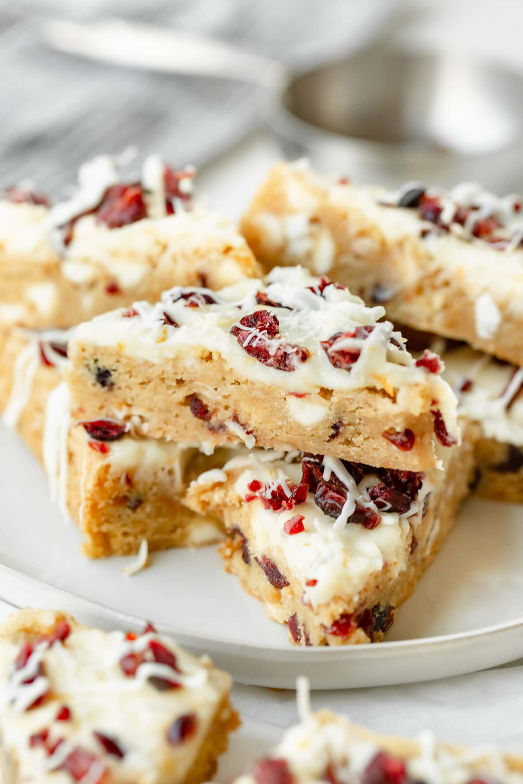Orange Cranberry Bliss Bars – Oh Candy Basil