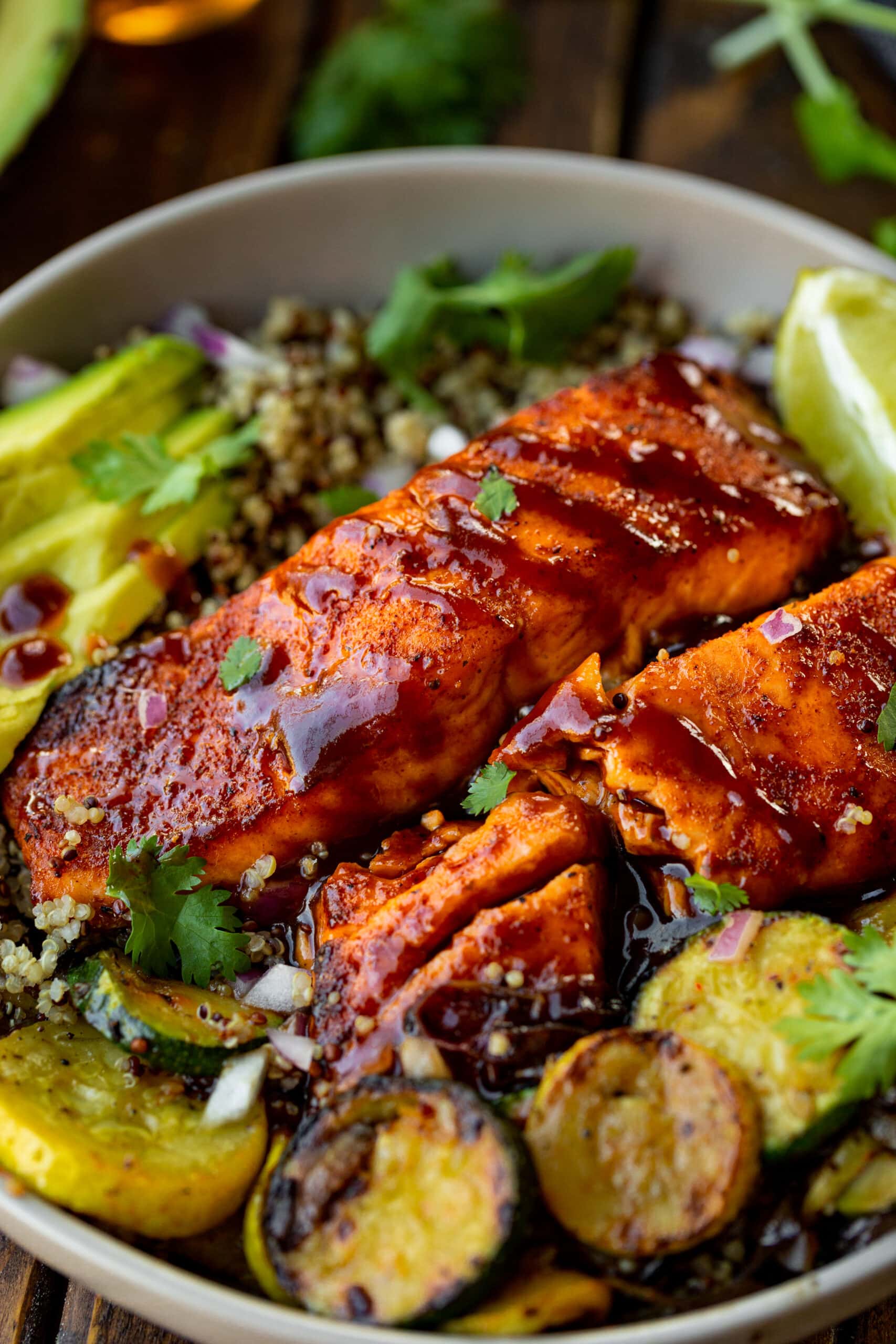 Air Fryer BBQ Salmon [+Video]