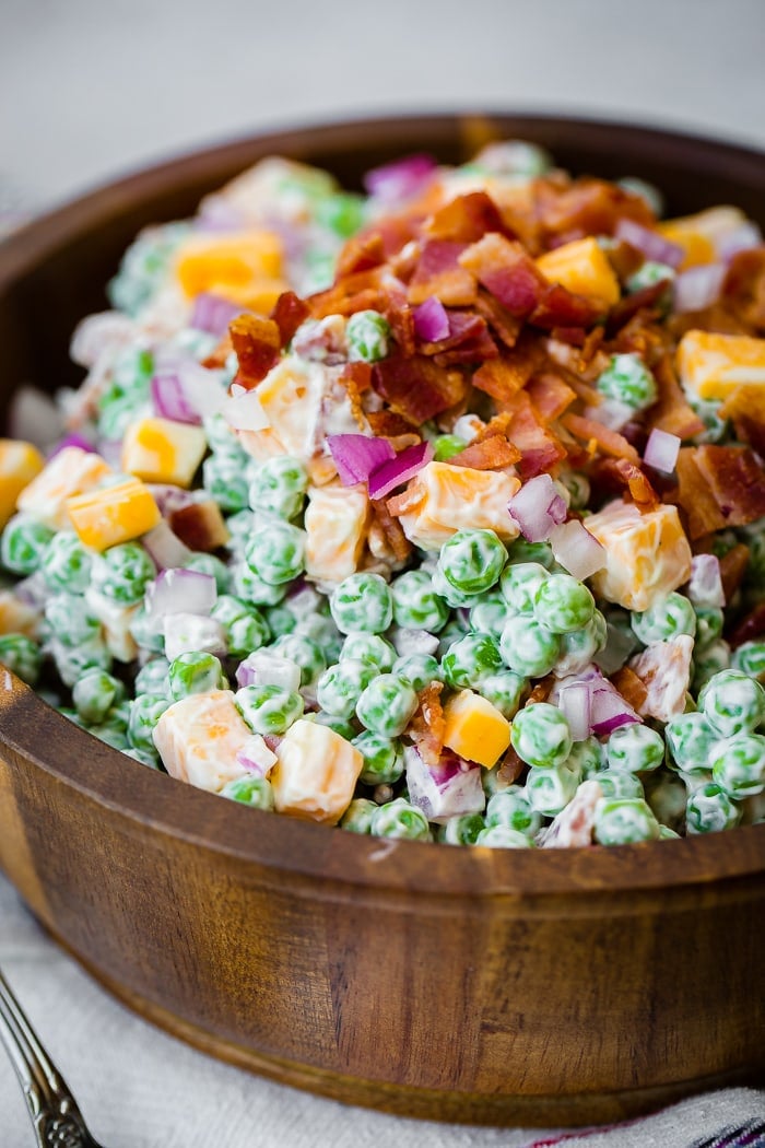Southern English Pea Salad Recipe (So Creamy!)