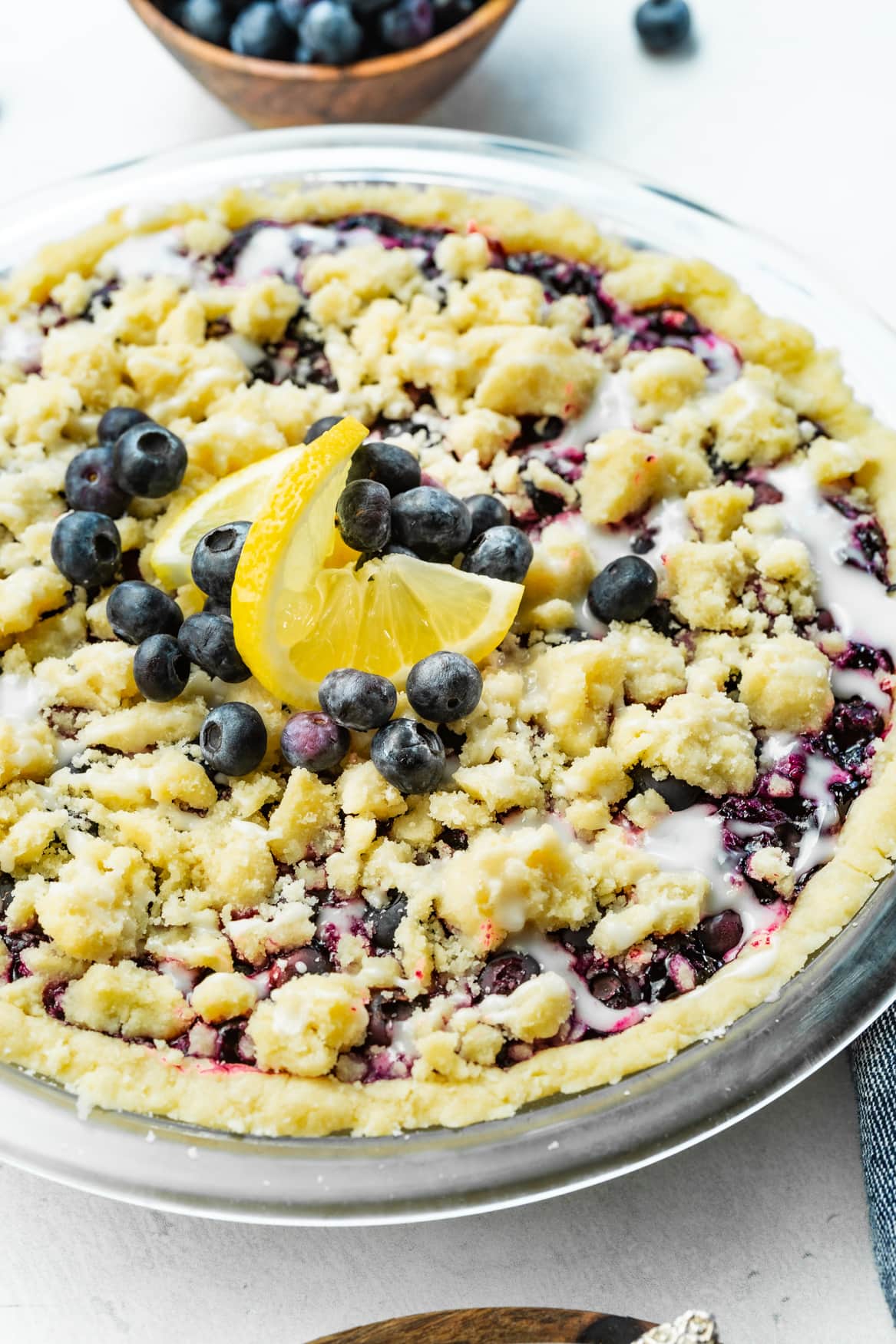 Wild Blueberry Pie with Shortbread Crust