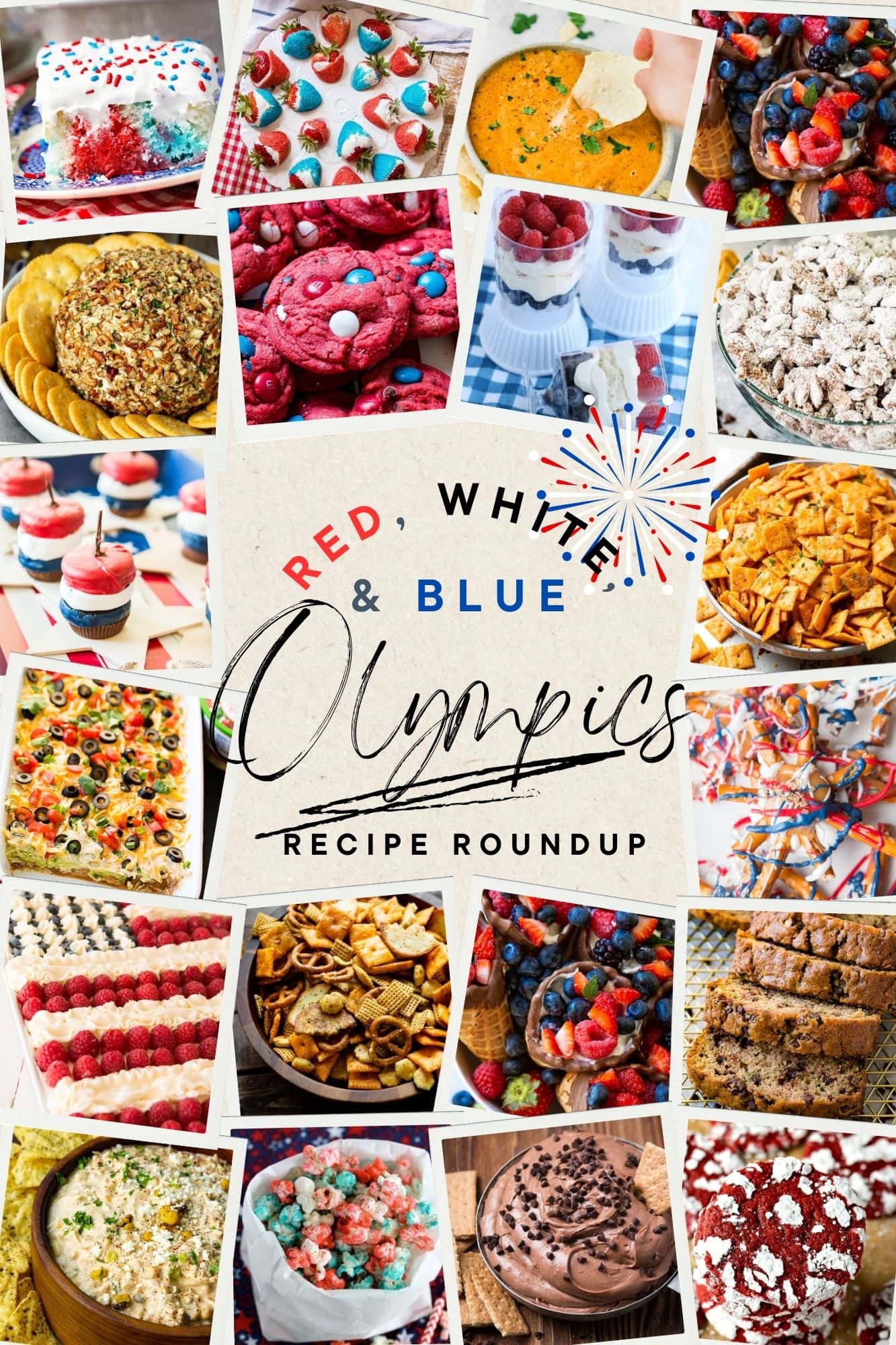Pink, White, & Blue Olympics Recipe Roundup